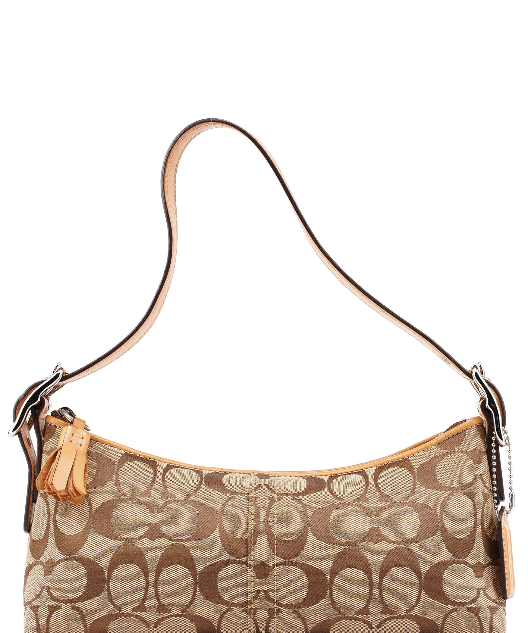 Coach 8K01 Beige Signature C Demi Shoulder Bag