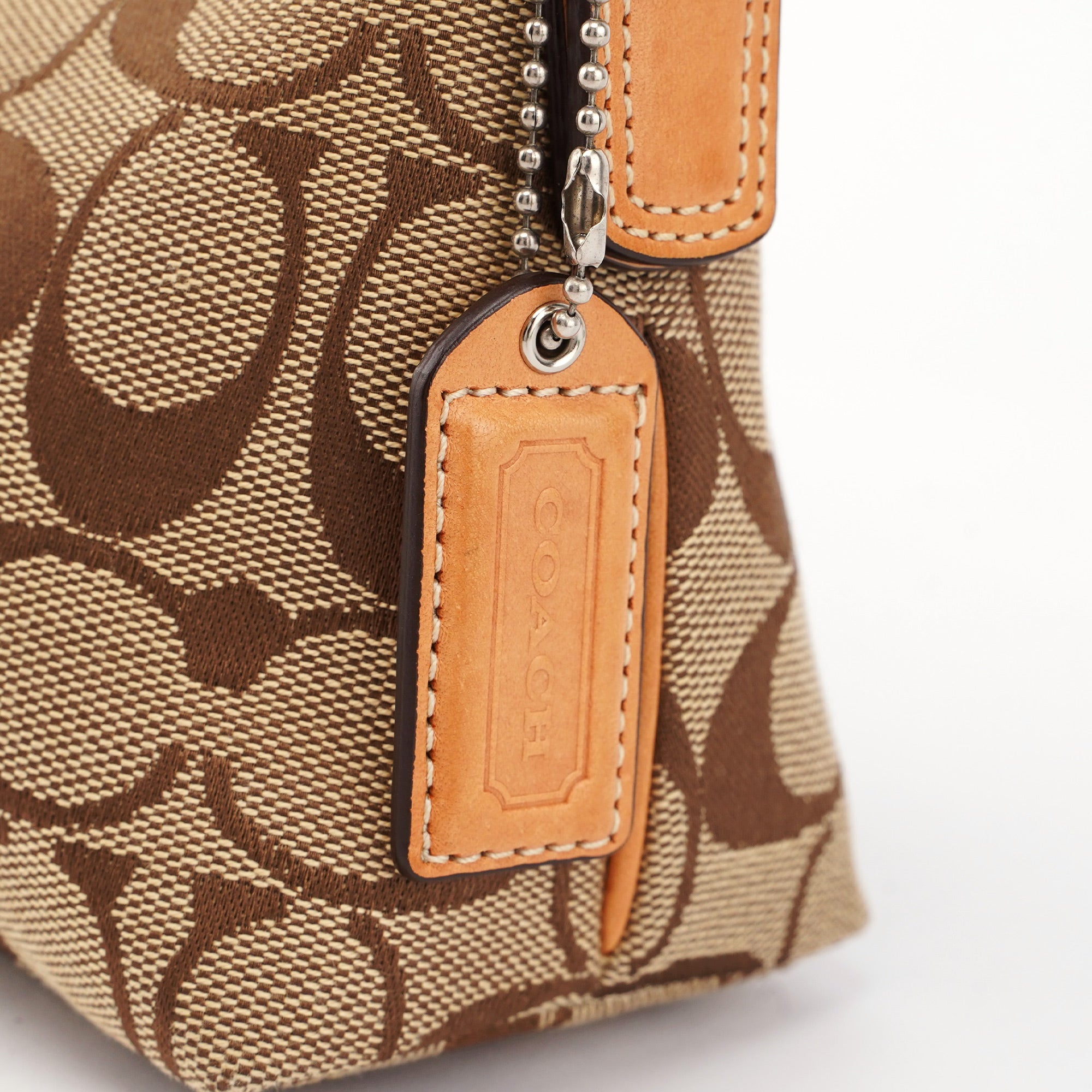 Coach 8K01 Beige Signature C Demi Shoulder Bag