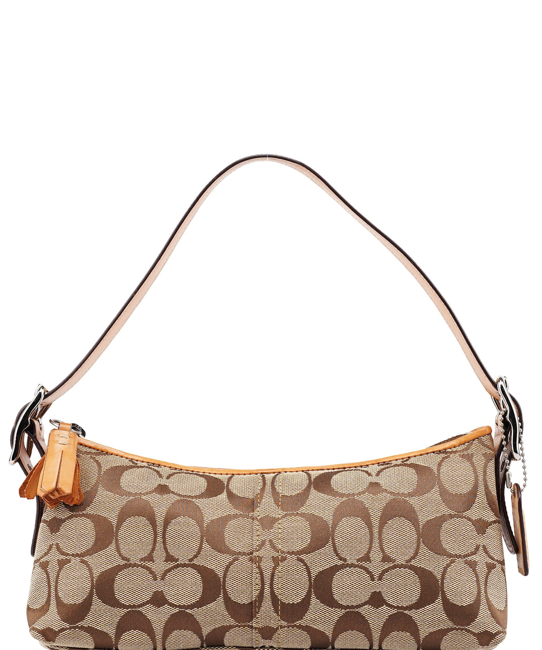Coach 8K01 Beige Signature C Demi Shoulder Bag