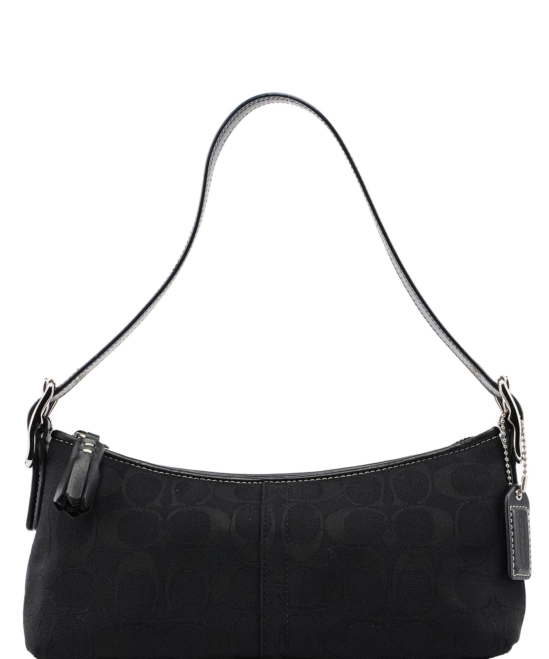 Coach 8K01 Black Signature C Demi Shoulder Bag