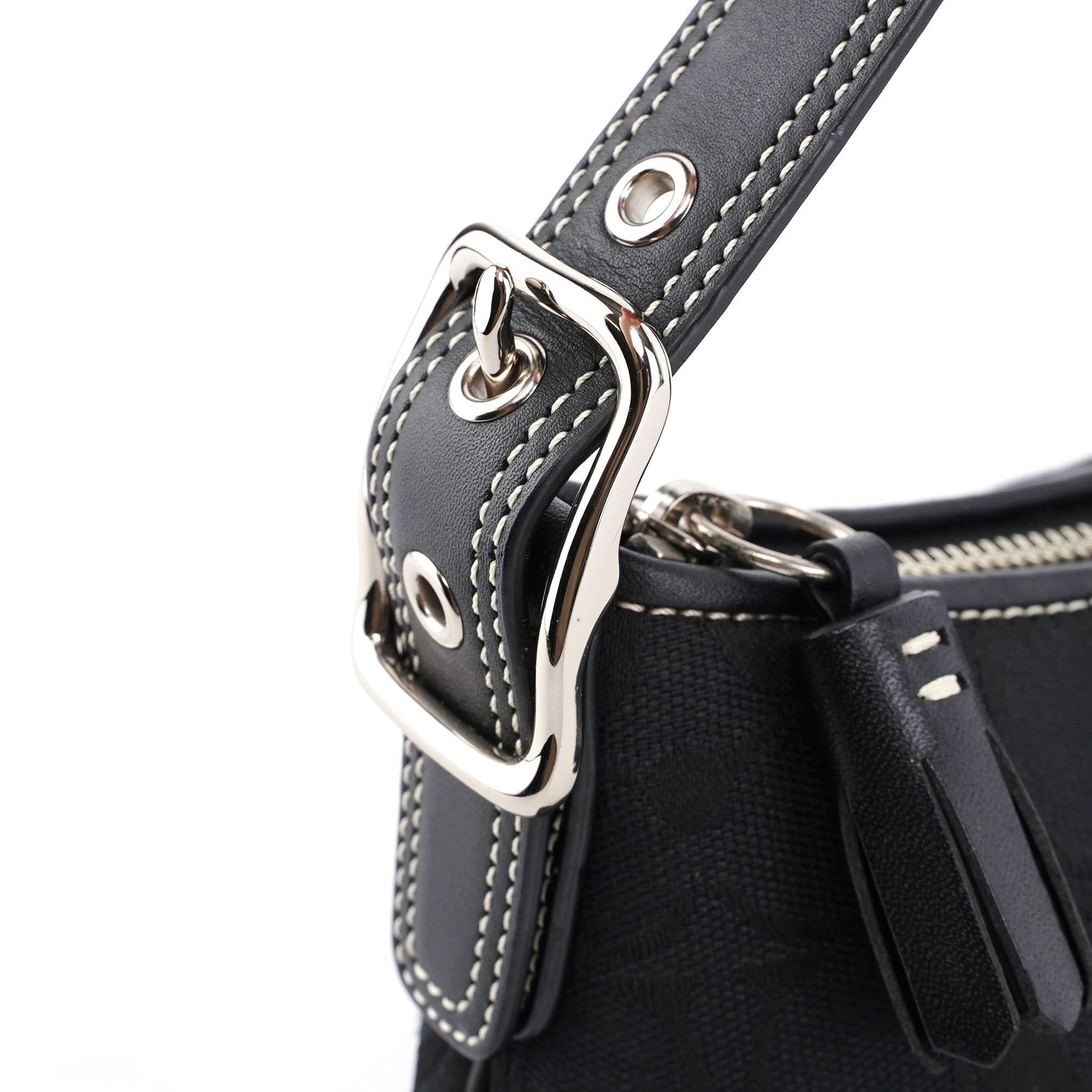 Coach 8K01 Black Signature C Demi Shoulder Bag