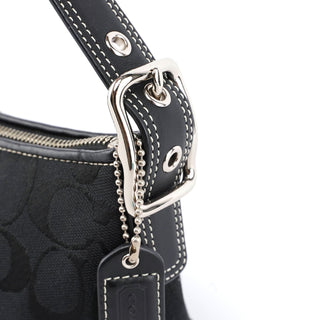 Coach 8K01 Black Signature C Demi Shoulder Bag