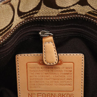 Coach 8K06 Beige Tan Signature Hamptons Tote Bag