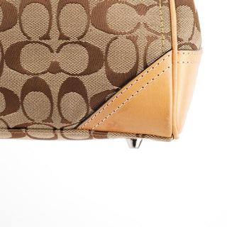 Coach 8K06 Beige Tan Signature Hamptons Tote Bag