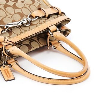 Coach 8K06 Beige Tan Signature Hamptons Tote Bag
