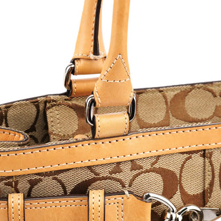 Coach 8K06 Beige Tan Signature Hamptons Tote Bag
