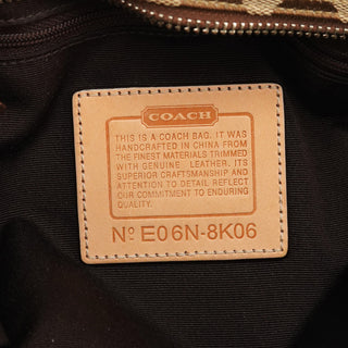 Coach 8K06 Beige Tan Signature Hamptons Tote Bag