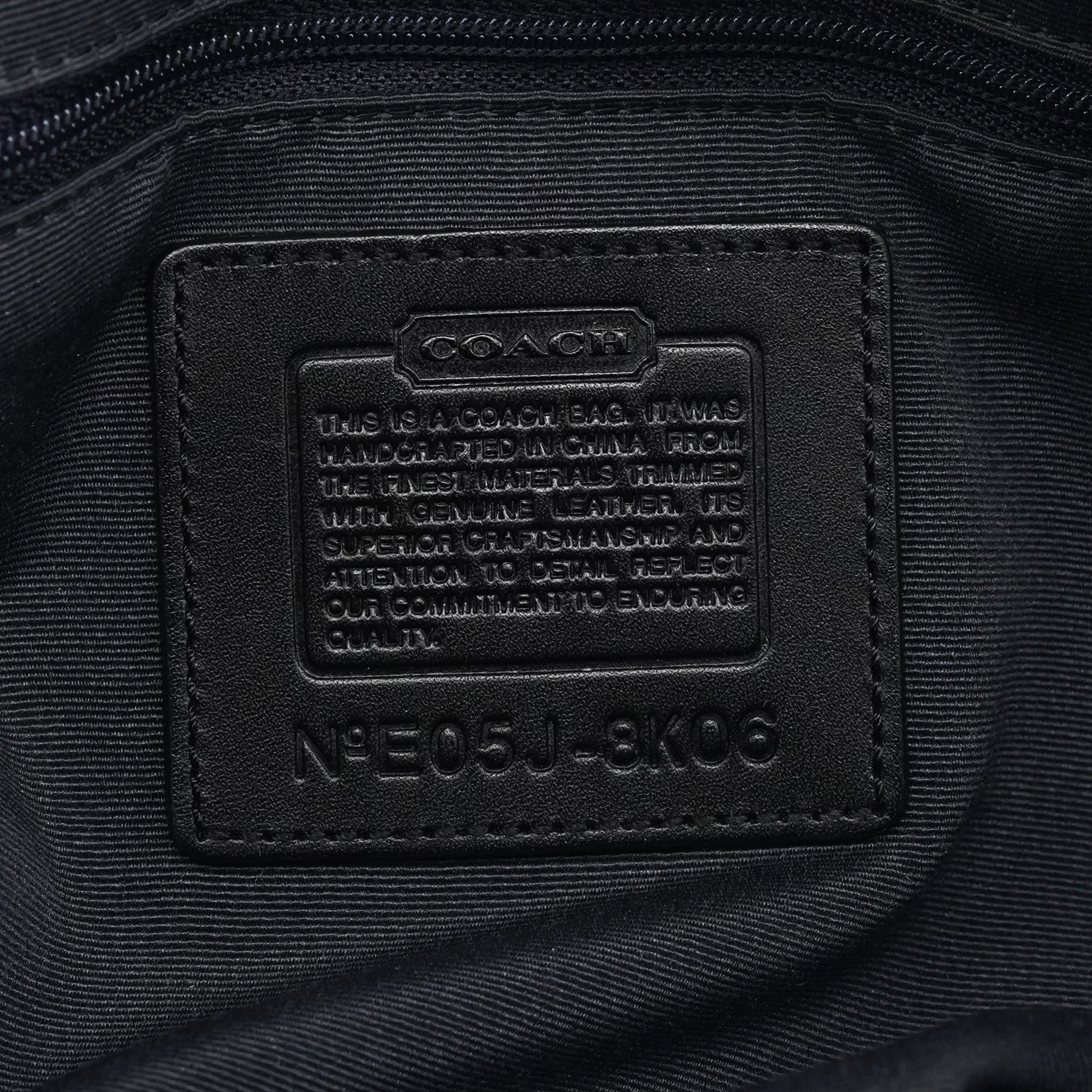 Coach 8K06 Black Signature Hamptons Tote Bag