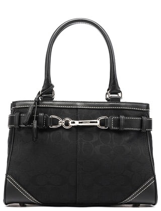 Coach 8K06 Black Signature Hamptons Tote Bag