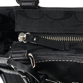 Coach 8K06 Black Signature Hamptons Tote Bag