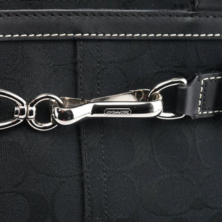 Coach 8K06 Black Signature Hamptons Tote Bag