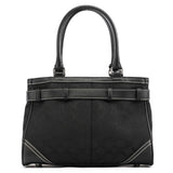 Coach 8K06 Black Signature Hamptons Tote Bag