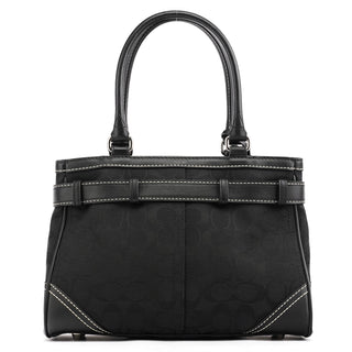 Coach 8K06 Black Signature Hamptons Tote Bag