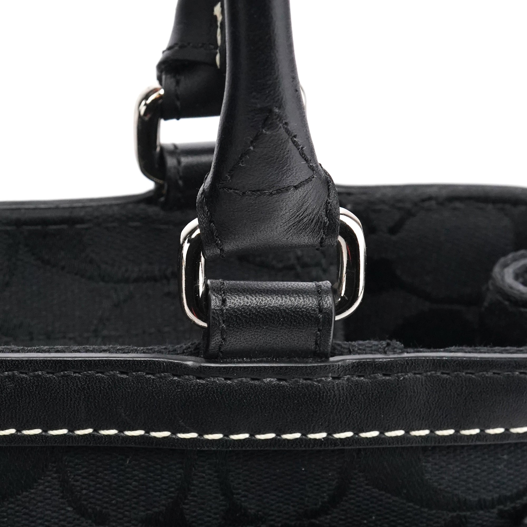 Coach 8K06 Black Signature Hamptons Tote Bag