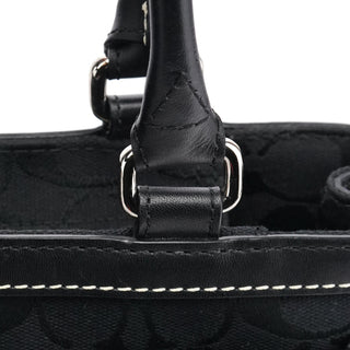 Coach 8K06 Black Signature Hamptons Tote Bag