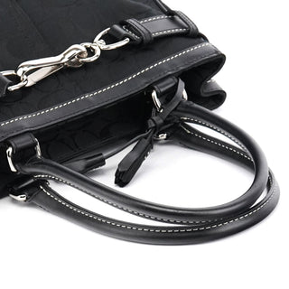 Coach 8K06 Black Signature Hamptons Tote Bag