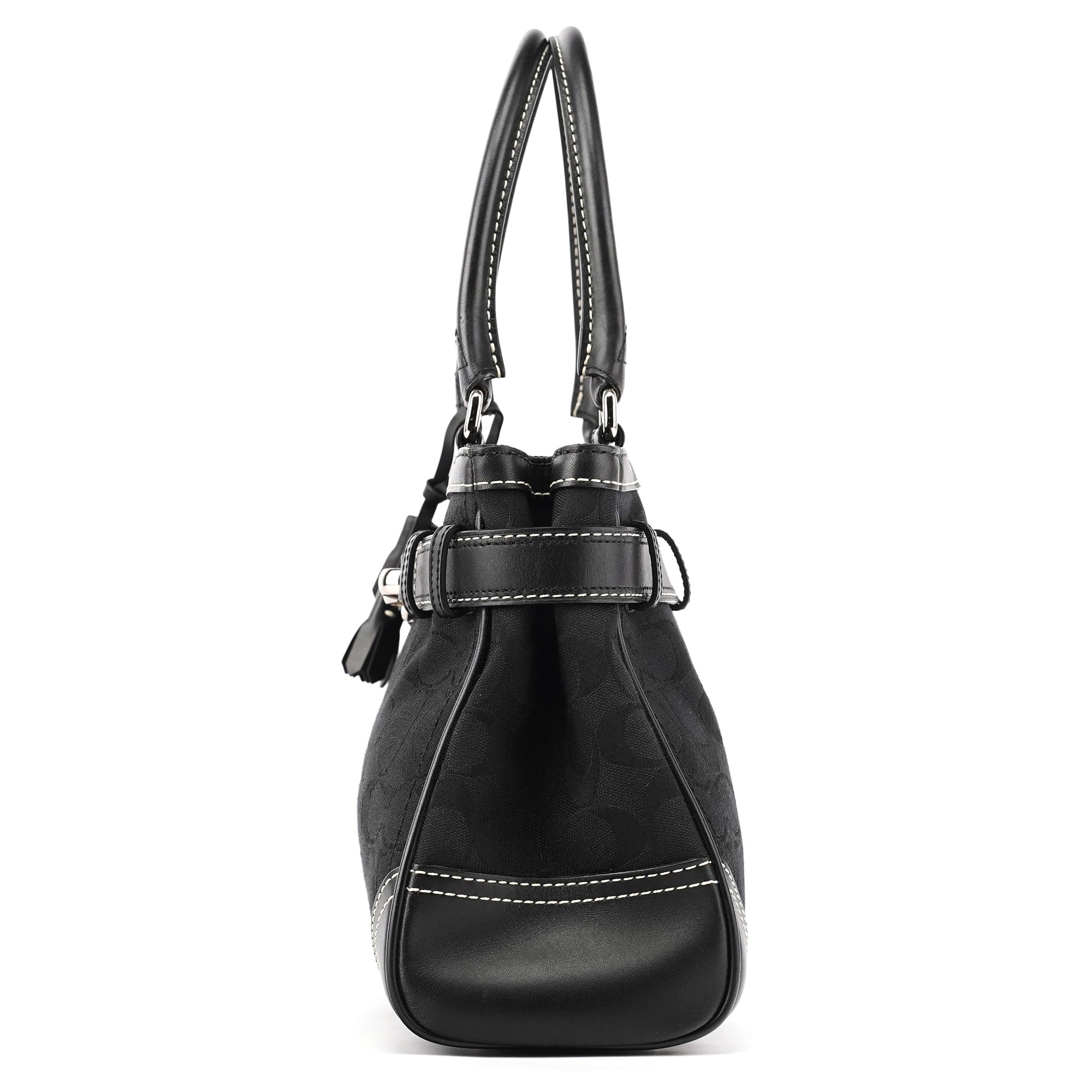 Coach 8K06 Black Signature Hamptons Tote Bag