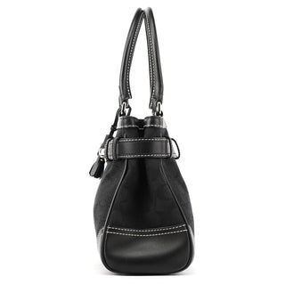 Coach 8K06 Black Signature Hamptons Tote Bag