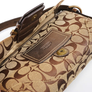 Coach 8K38 Beige Brown Python Soho Shoulder Bag