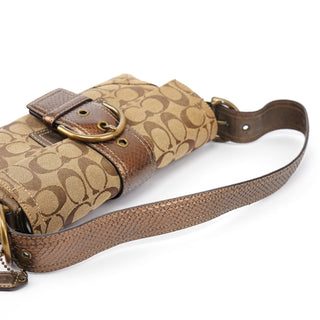 Coach 8K38 Beige Brown Python Soho Shoulder Bag