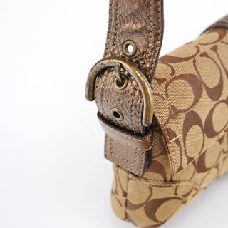 Coach 8K38 Beige Brown Python Soho Shoulder Bag