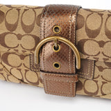 Coach 8K38 Beige Brown Python Soho Shoulder Bag