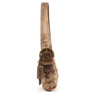 Coach 8K38 Beige Brown Python Soho Shoulder Bag