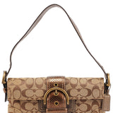 Coach 8K38 Beige Brown Python Soho Shoulder Bag