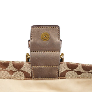 Coach 8K38 Beige Snakeskin Embossed Soho Bag