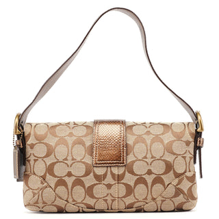 Coach 8K38 Beige Snakeskin Embossed Soho Bag