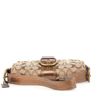 Coach 8K38 Beige Snakeskin Embossed Soho Bag