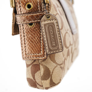 Coach 8K38 Beige Snakeskin Embossed Soho Bag