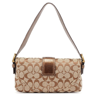 Coach 8K38 Beige Snakeskin Embossed Soho Bag