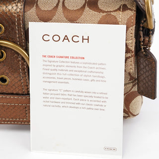 Coach 8K38 Beige Snakeskin Embossed Soho Bag