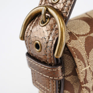 Coach 8K38 Beige Snakeskin Embossed Soho Bag