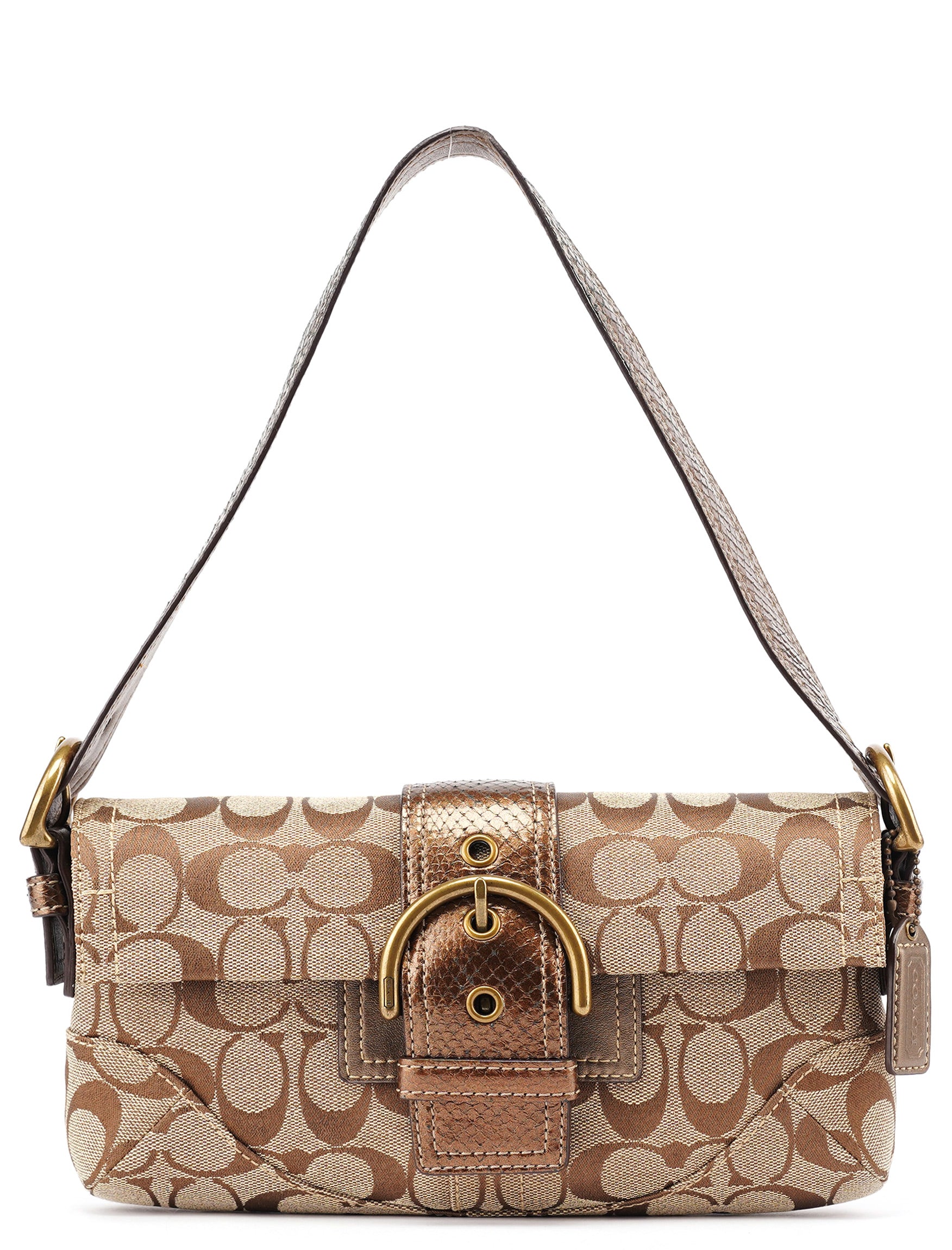 Coach 8K38 Sac Soho beige embossé façon serpent