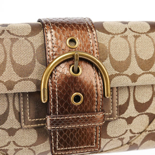 Coach 8K38 Beige Snakeskin Embossed Soho Bag