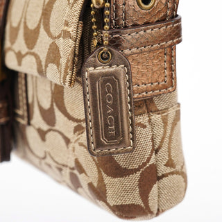 Coach 8K38 Beige Snakeskin Embossed Soho Bag