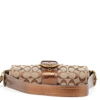 Coach 8K38 Beige Snakeskin Embossed Soho Bag