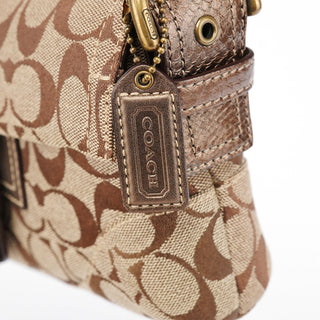 Coach 8K38 Beige Snakeskin Embossed Soho Bag