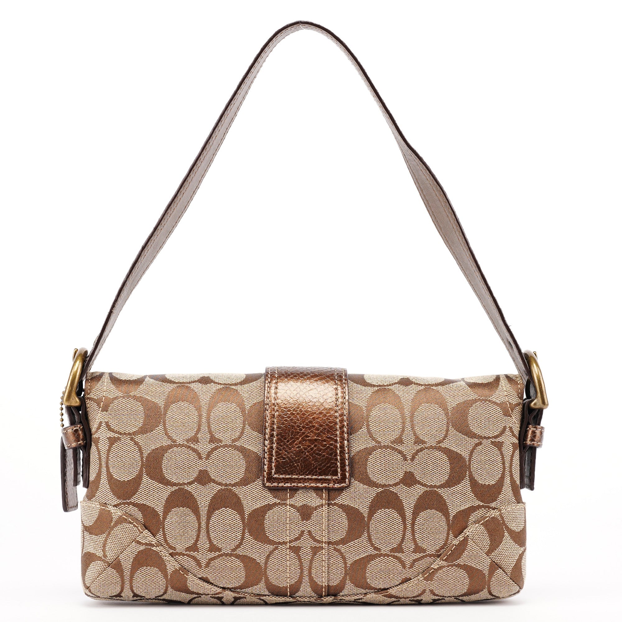 Coach 8K38 Beige Snakeskin Embossed Soho Bag