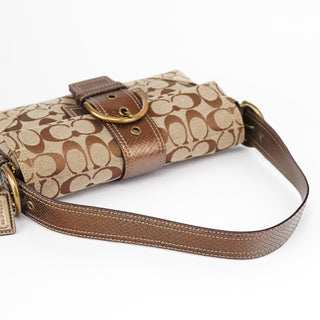 Coach 8K38 Beige Snakeskin Embossed Soho Bag