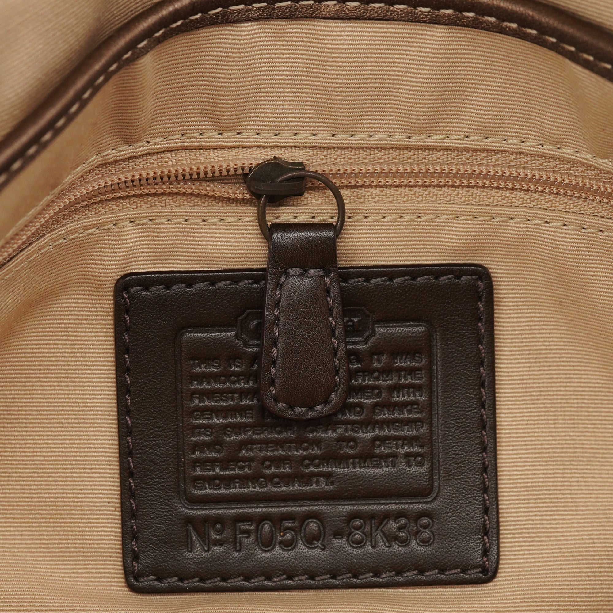 Coach 8K38 Brown Faux Python Soho Shoulder Bag