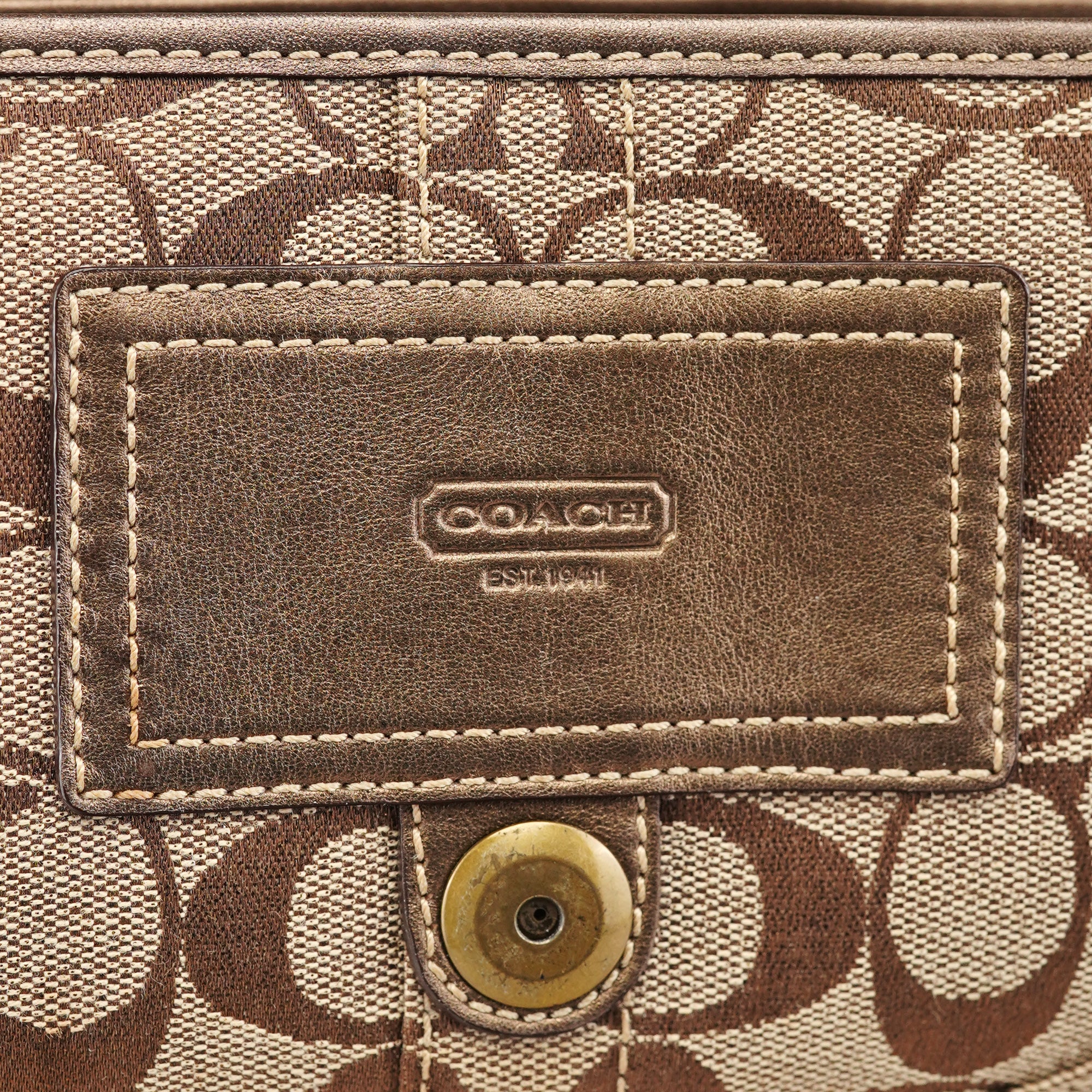 Coach 8K38 Brown Faux Python Soho Shoulder Bag