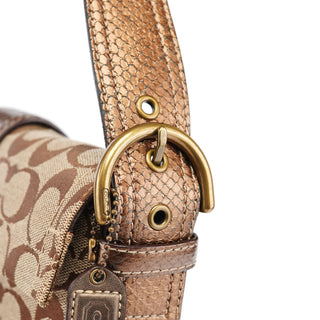 Coach 8K38 Brown Faux Python Soho Shoulder Bag