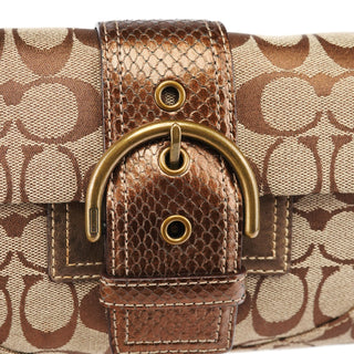 Coach 8K38 Brown Faux Python Soho Shoulder Bag