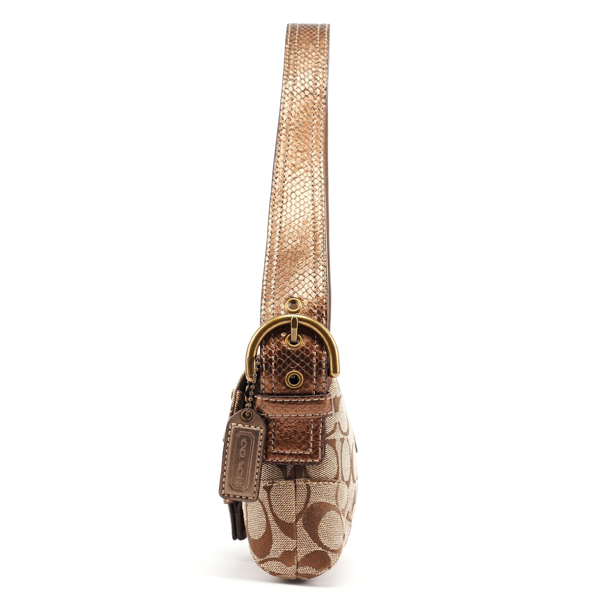 Coach 8K38 Brown Faux Python Soho Shoulder Bag