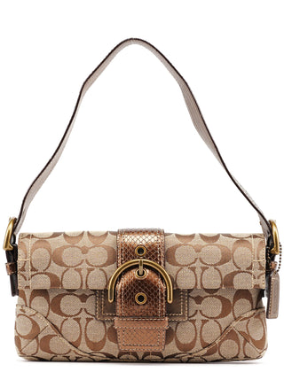 Coach 8K38 Brown Faux Python Soho Shoulder Bag