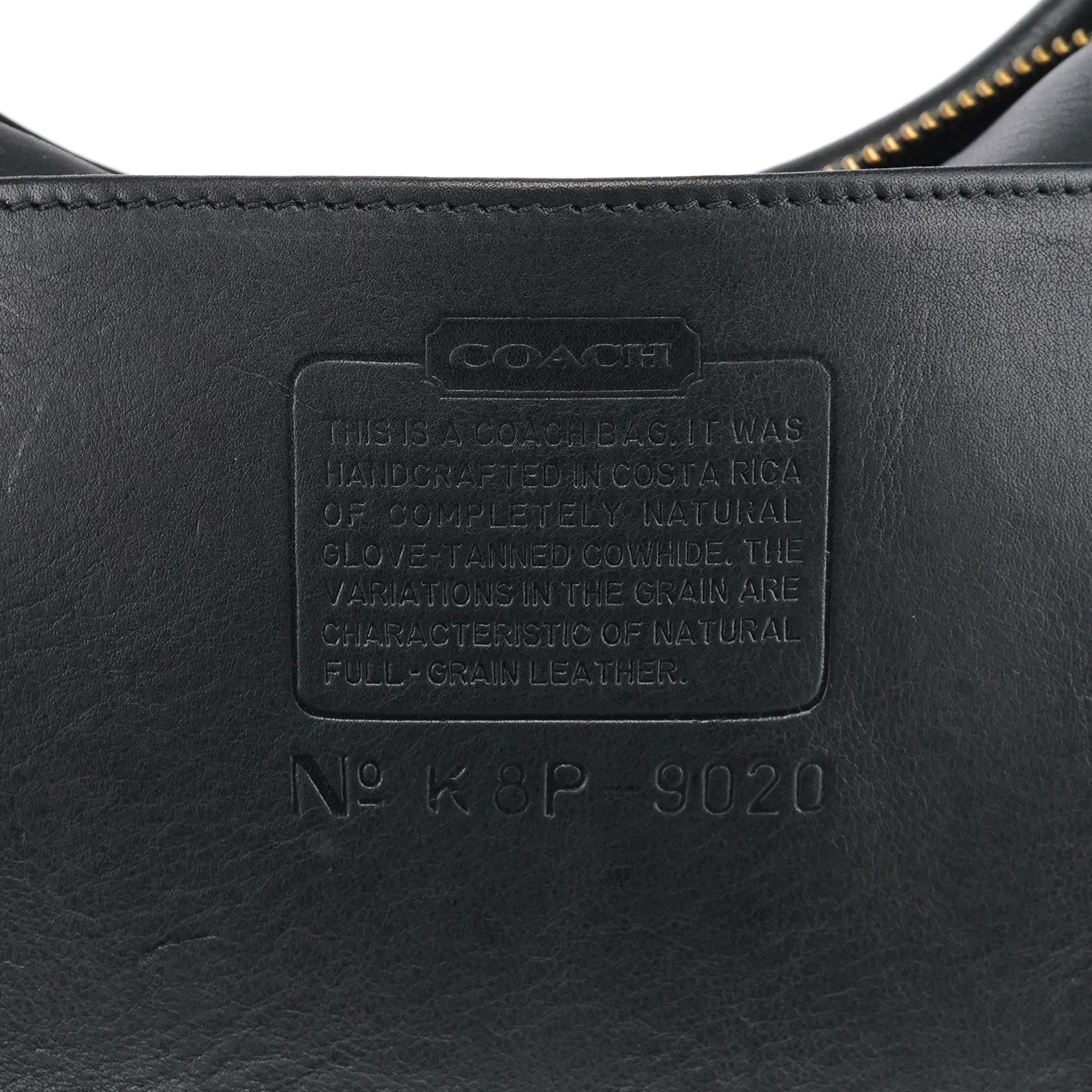 Coach 9020 Sac porté épaule Ergo en cuir noir