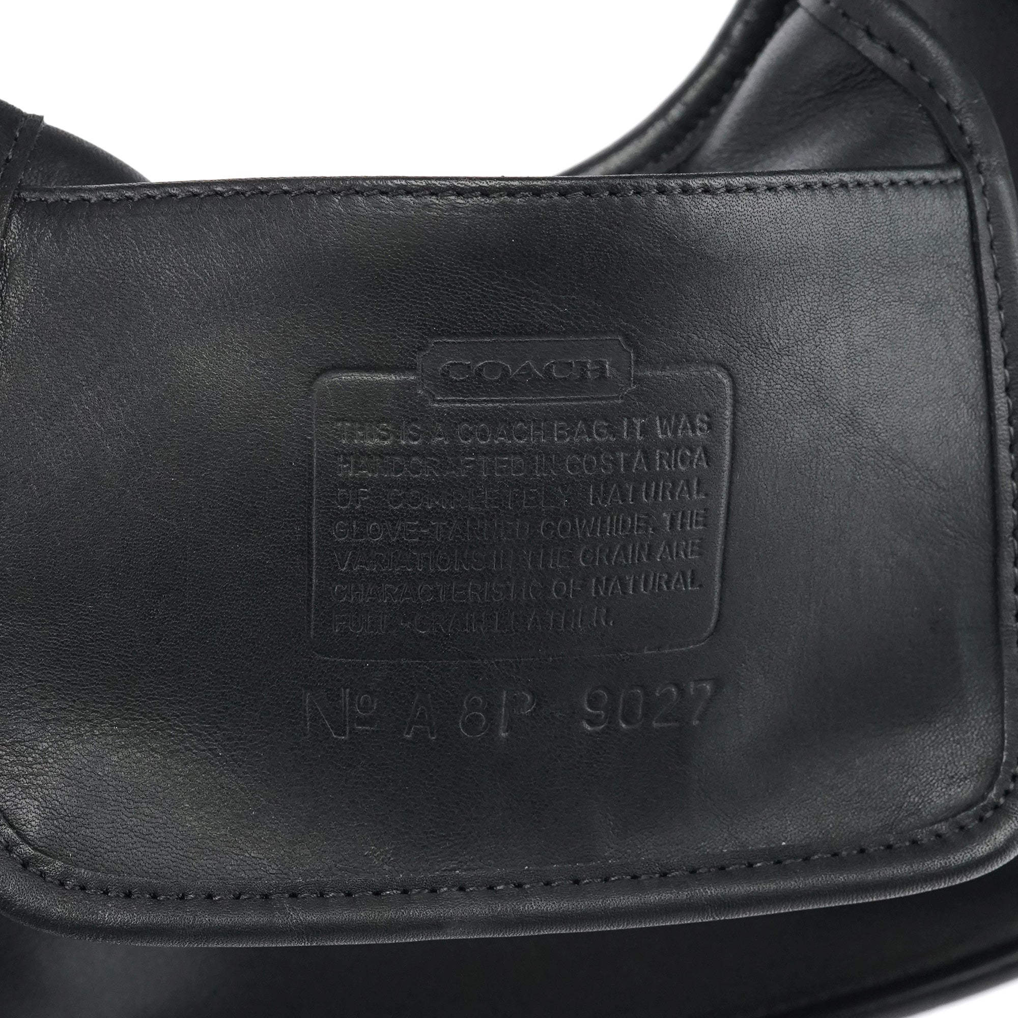 Coach 9027 Black Leather Ergo Mini Shoulder Bag